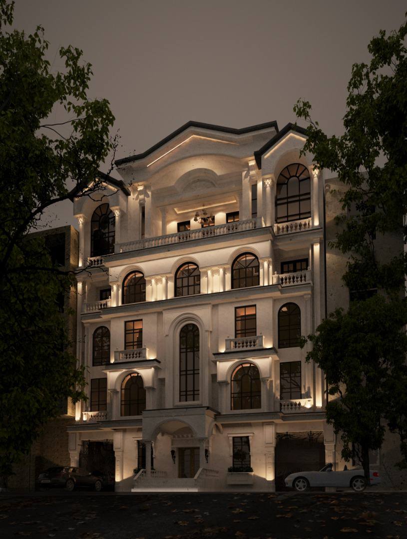 طراحی نما نئوکلاسیک رشت